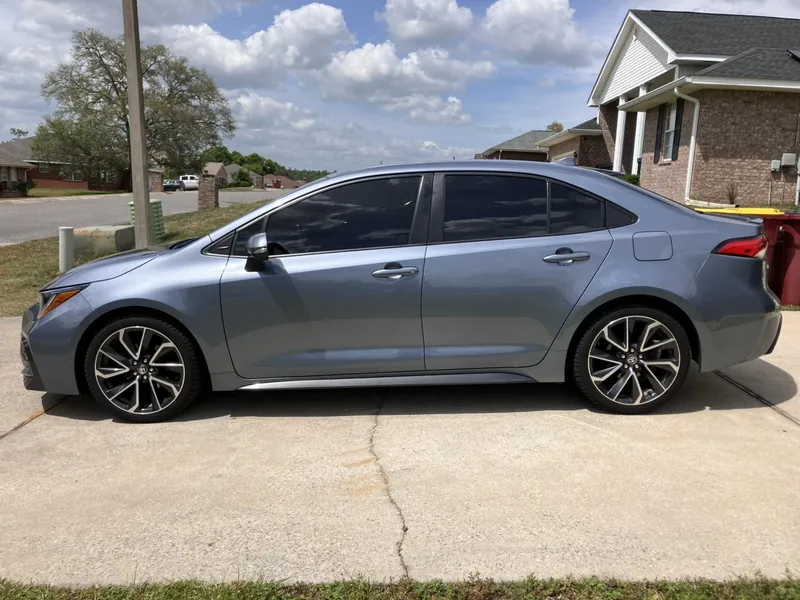 Gray Toyota Corolla with tinted side windows — a job by RJ’s Tint Shop in Crestview, FL